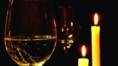 Wine and candles